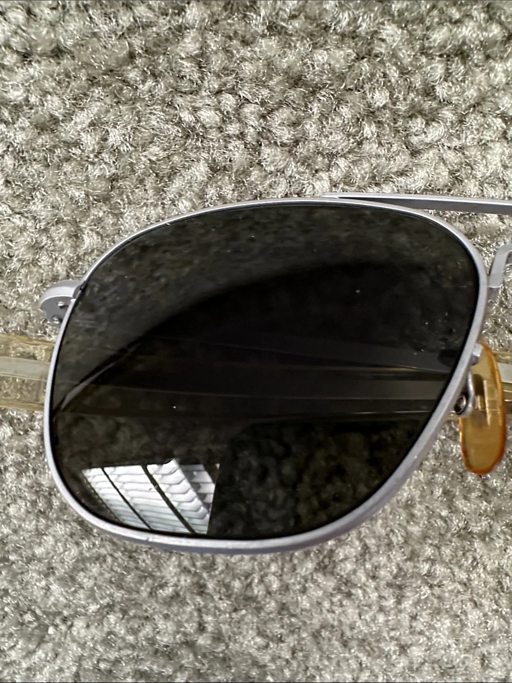 Vintage Randolph Aviator Matte Chrome Sunglasses in Excellent Condition